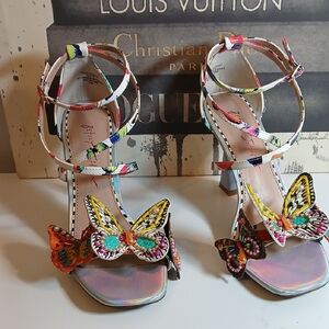 Butterfly Embellished Multicolor Heels